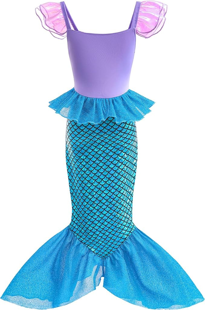 Little Mermaid Costume | Kids Mermaid Outfit-Kids Costume-Homefinn