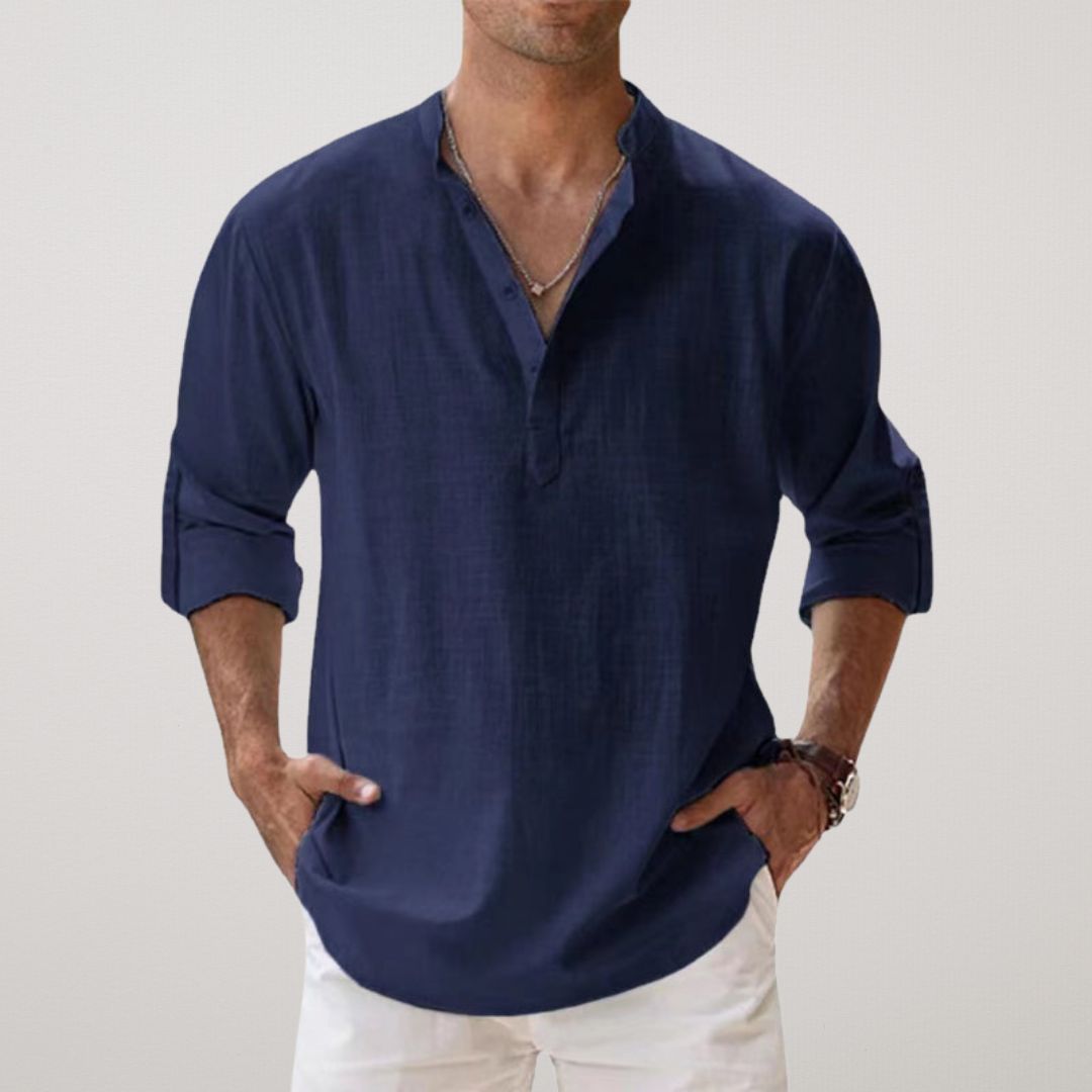 Men’s Relaxed Fit Shirt | Casual Button Beach Shirt-Men Shirt-Homefinn