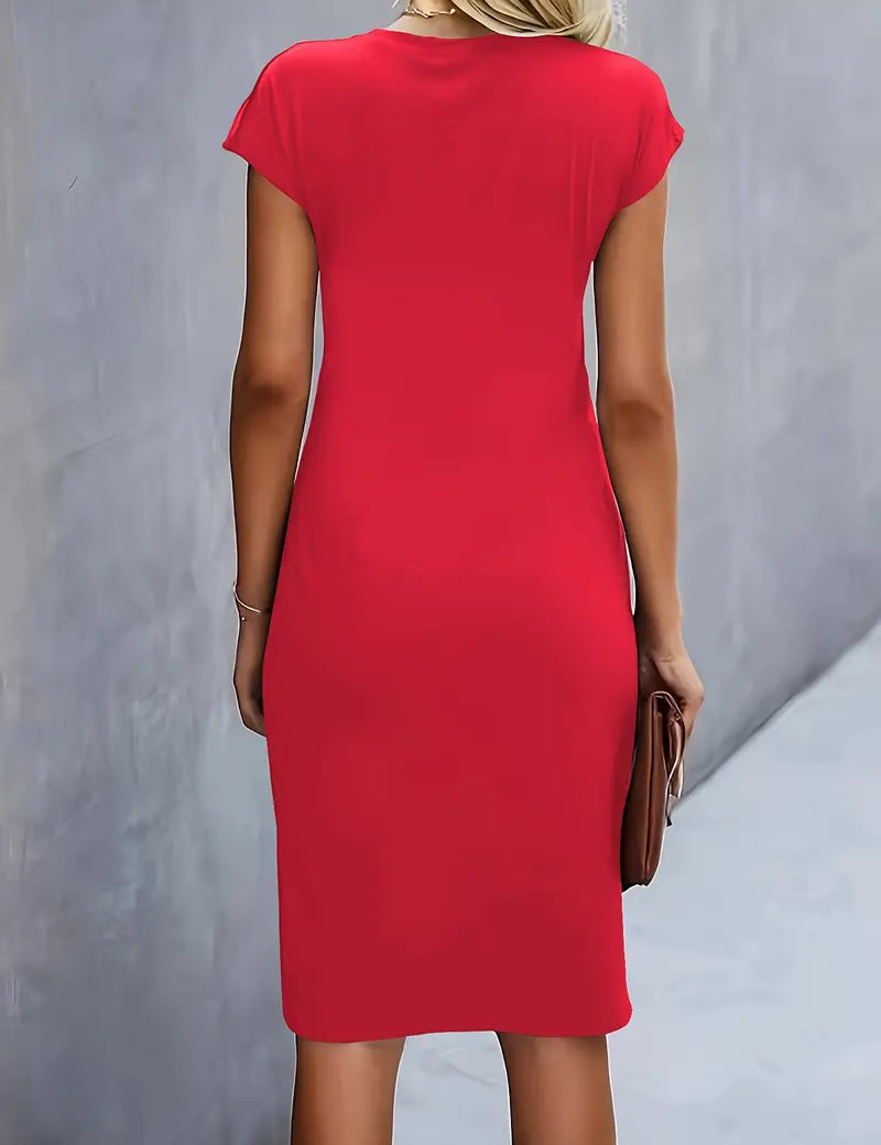 Bridesmaid Dress | Cocktail Midi Dress-Women Dress-Homefinn