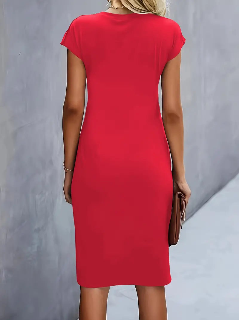 Bridesmaid Dress | Cocktail Midi Dress-Women Dress-Homefinn