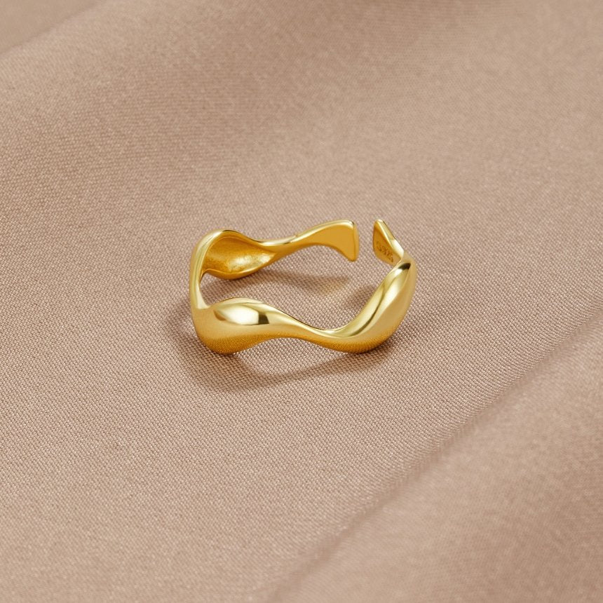 Engagement Ring | Minimal Wave Fashion Ring-Ring-Homefinn