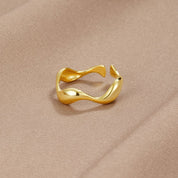 Engagement Ring | Minimal Wave Fashion Ring-Ring-Homefinn