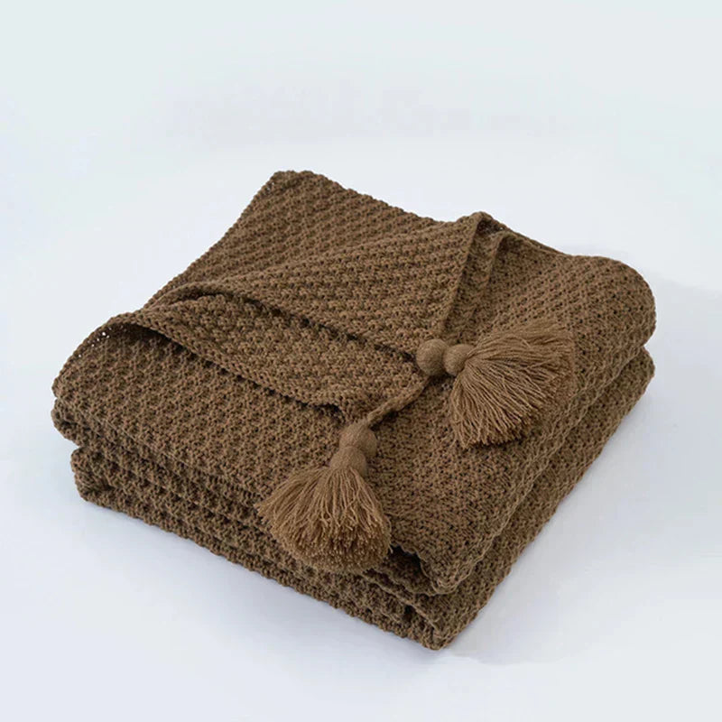 Knitted Throw | Textured Sofa Throws-Blanket-Homefinn