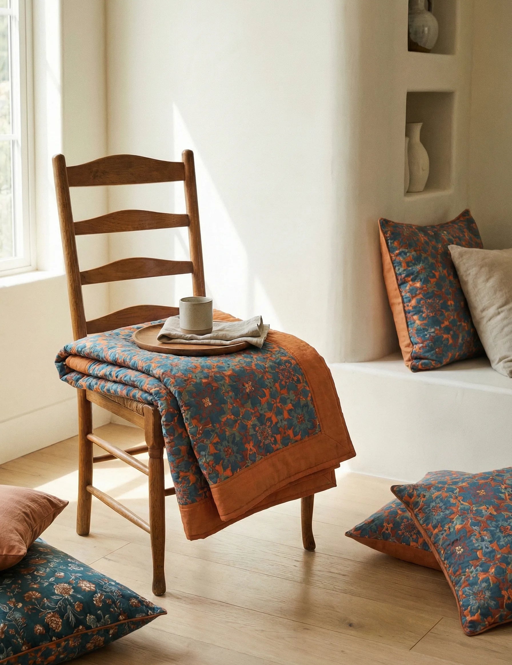 Bed Quilt Blanket | Patterned Surface Design-Homefinn