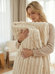 Bed Throw Blanket | Ribbed Surface Design-Homefinn