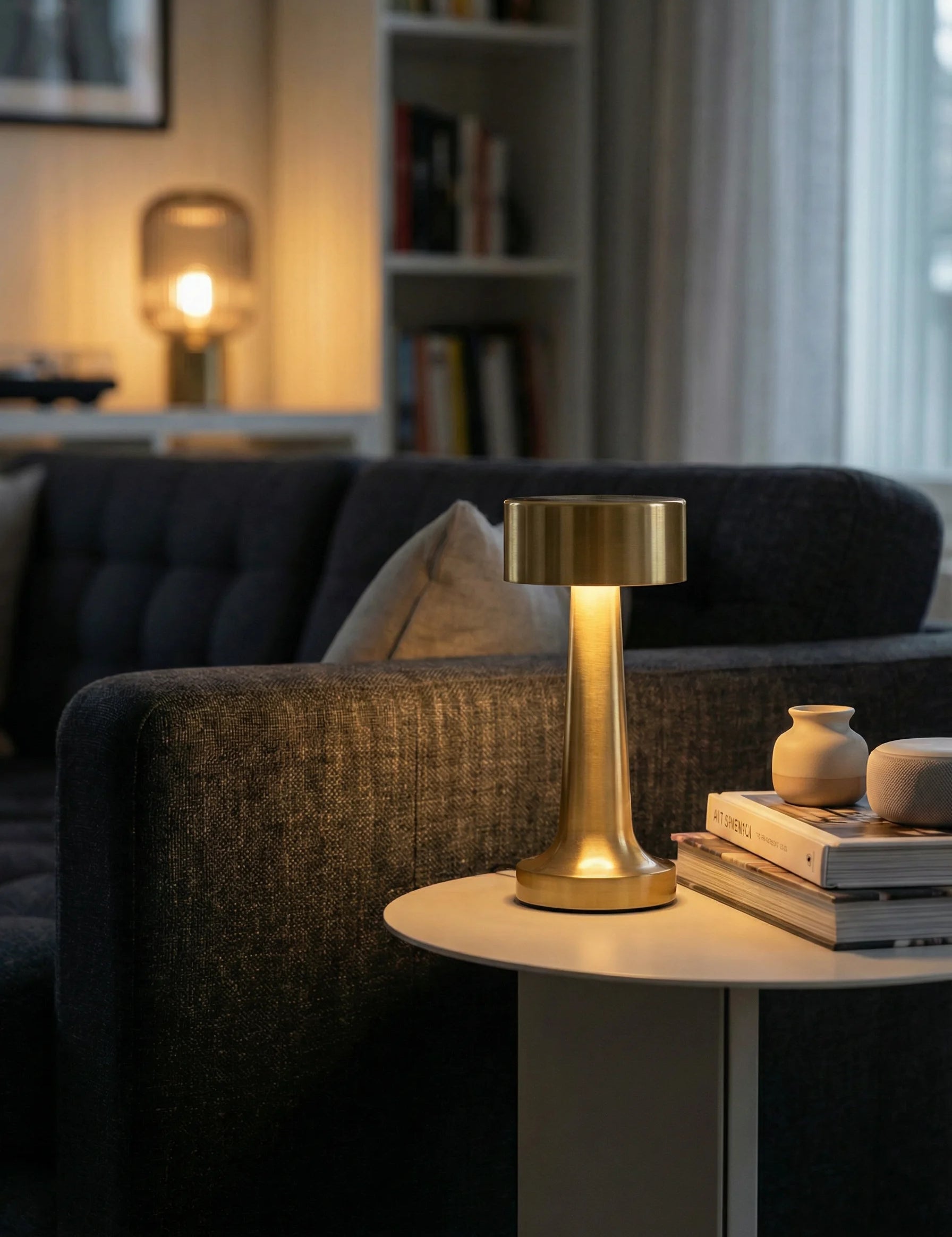 Cordless Table Lamp | Cylindrical Base Design-Homefinn