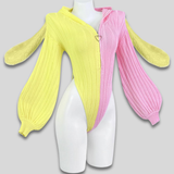 Women's Bunny Cosplay Bodysuit | Zip Front Long Sleeves Costume Outfit