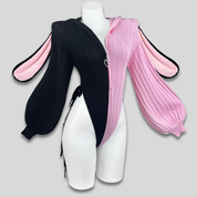 Women's Sexy Hooded Bodysuit Cosplay Bunny Ears Zip Front Gift - Image 2