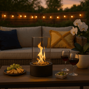 Mini Fire Pit | Table Top Fire Pit Glass-Home Decor-Homefinn