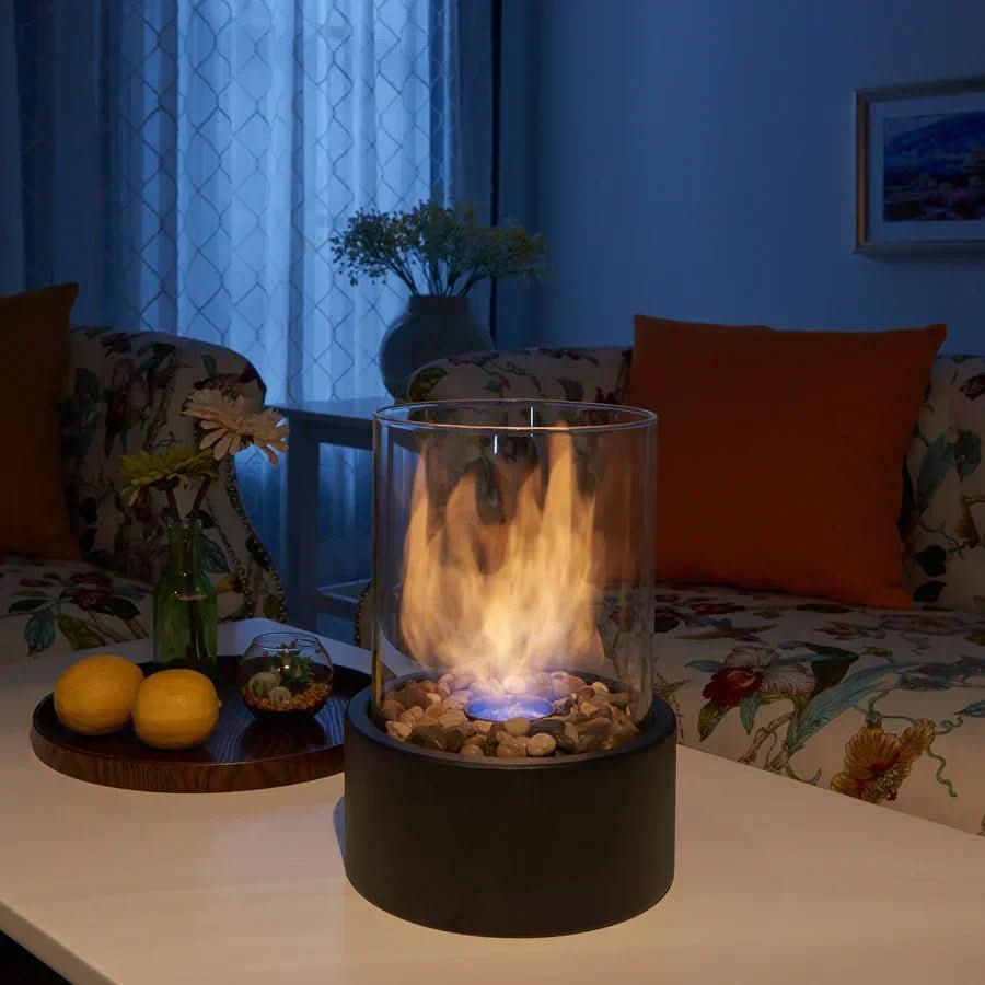 Mini Fire Pit | Table Top Fire Pit Glass-Home Decor-Homefinn