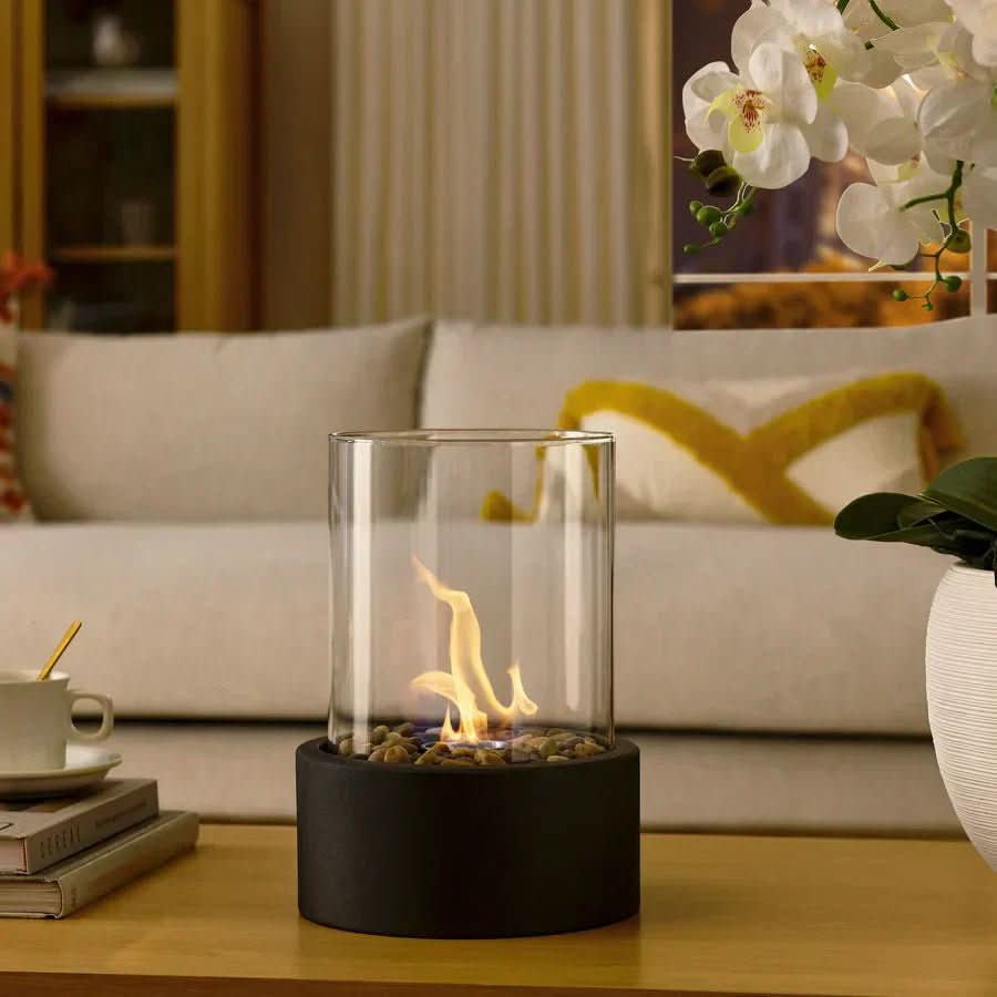 Mini Fire Pit | Table Top Fire Pit Glass-Home Decor-Homefinn