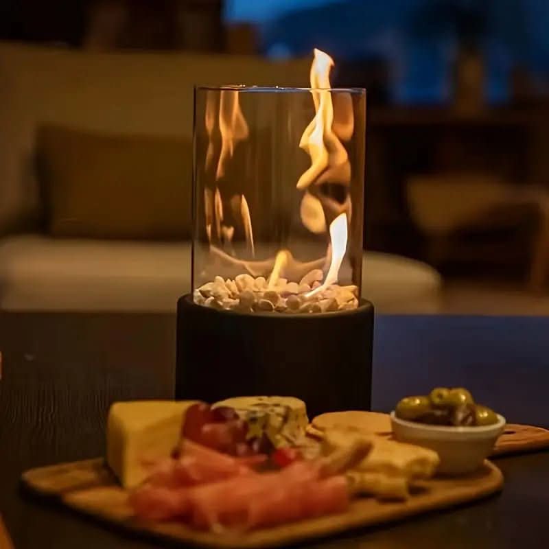 Mini Fire Pit | Table Top Fire Pit Glass-Home Decor-Homefinn
