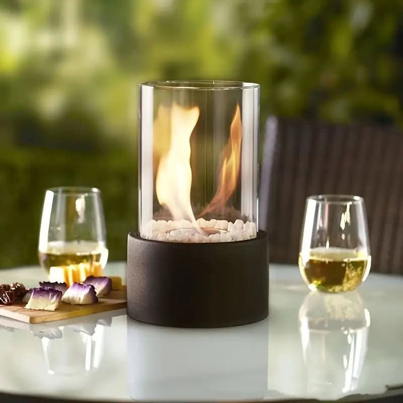 Mini Fire Pit | Table Top Fire Pit Glass-Home Decor-Homefinn