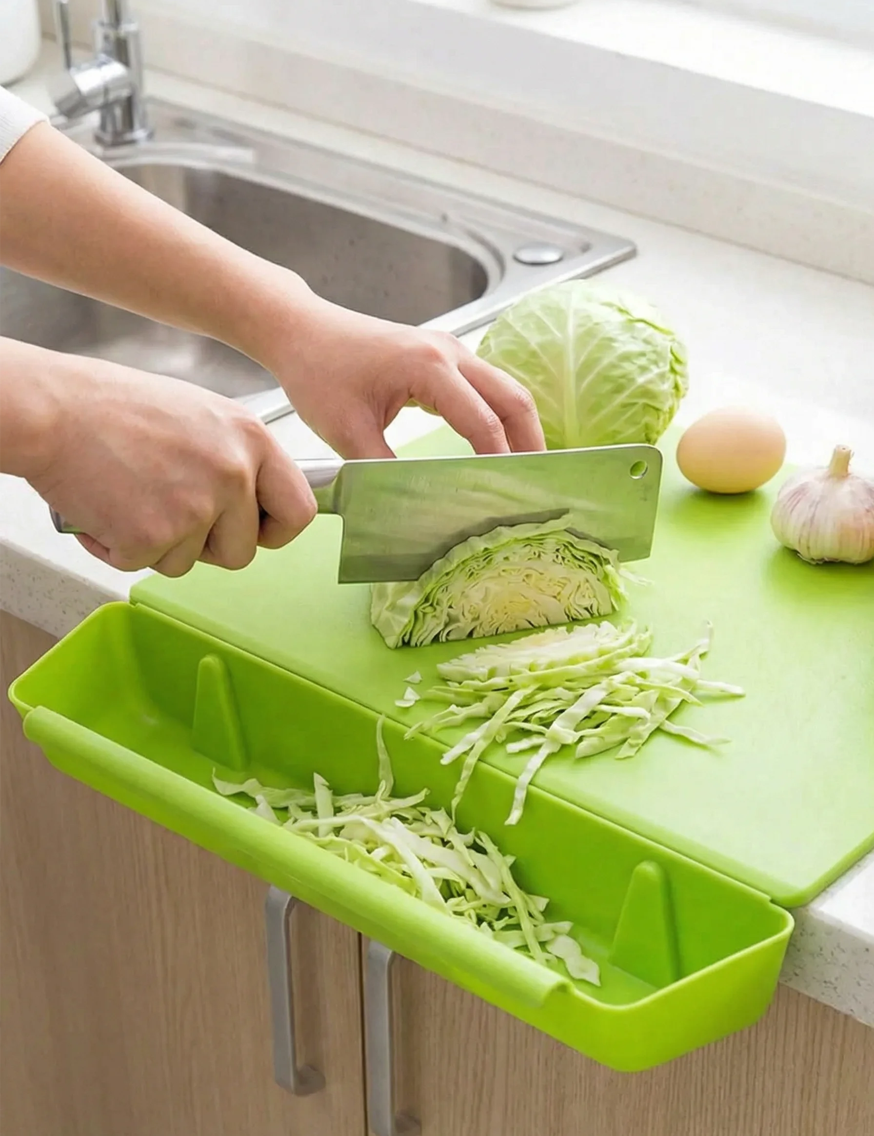 Cutting Board With Container Tray | Integrated Prep Design-Homefinn