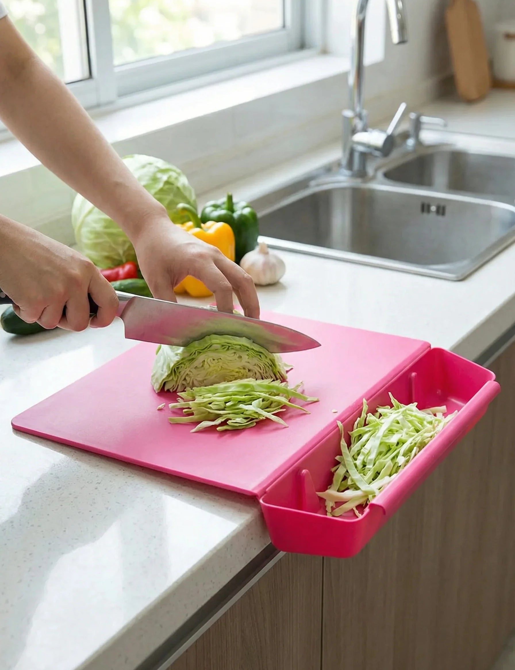 Cutting Board With Container Tray | Integrated Prep Design-Homefinn