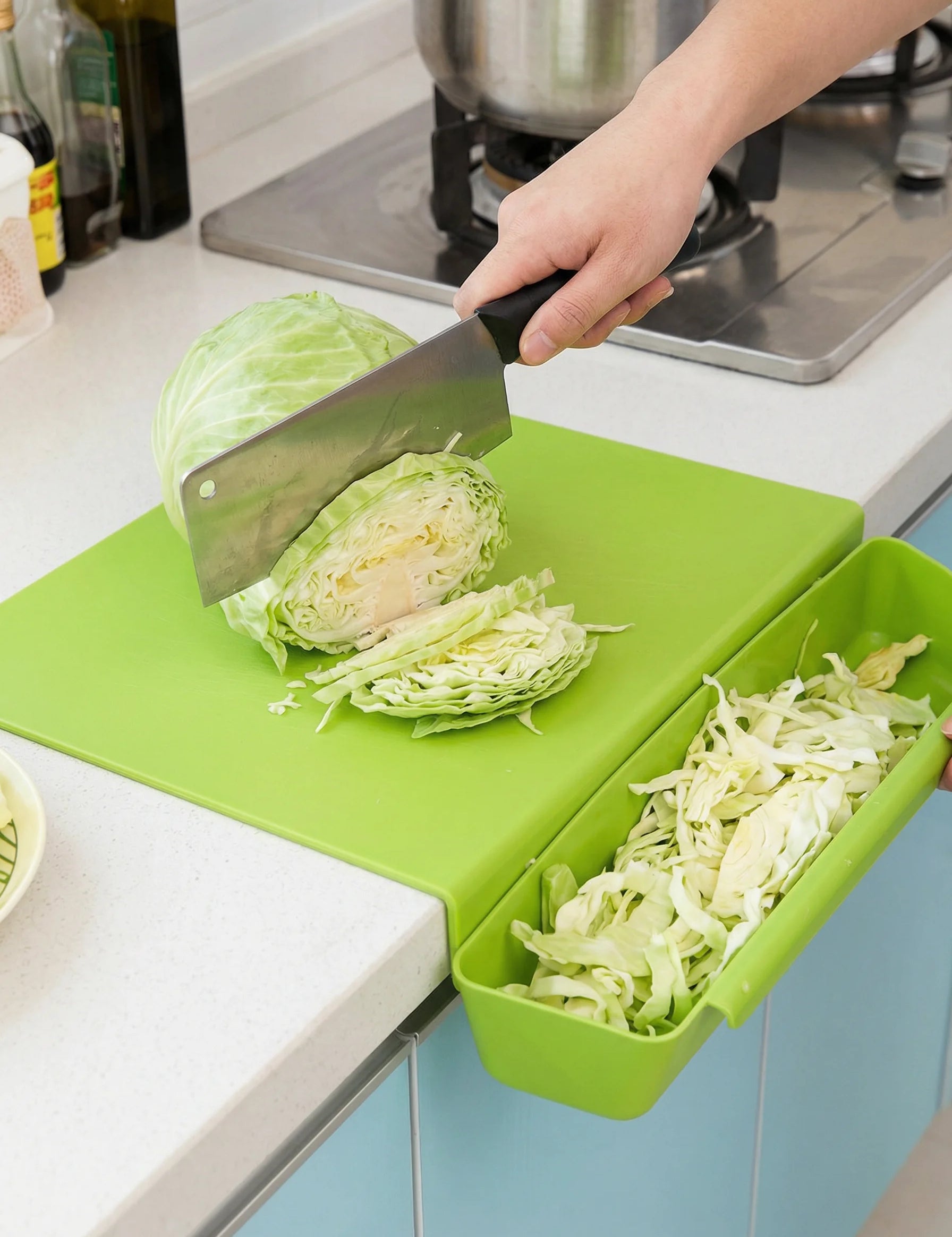 Cutting Board With Container Tray | Integrated Prep Design-Homefinn