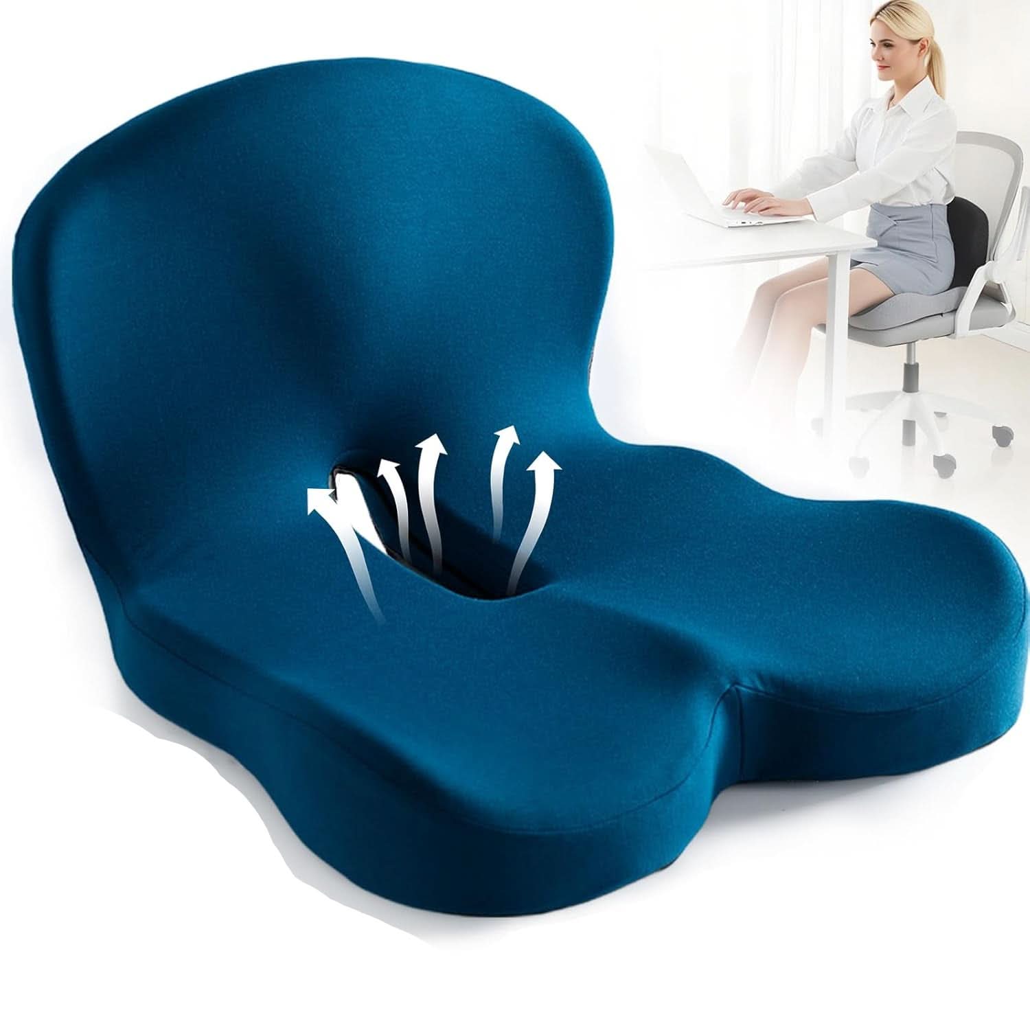 Seat Cushion | Ergonomic Lumbar Support Pillow-Cushion-Homefinn