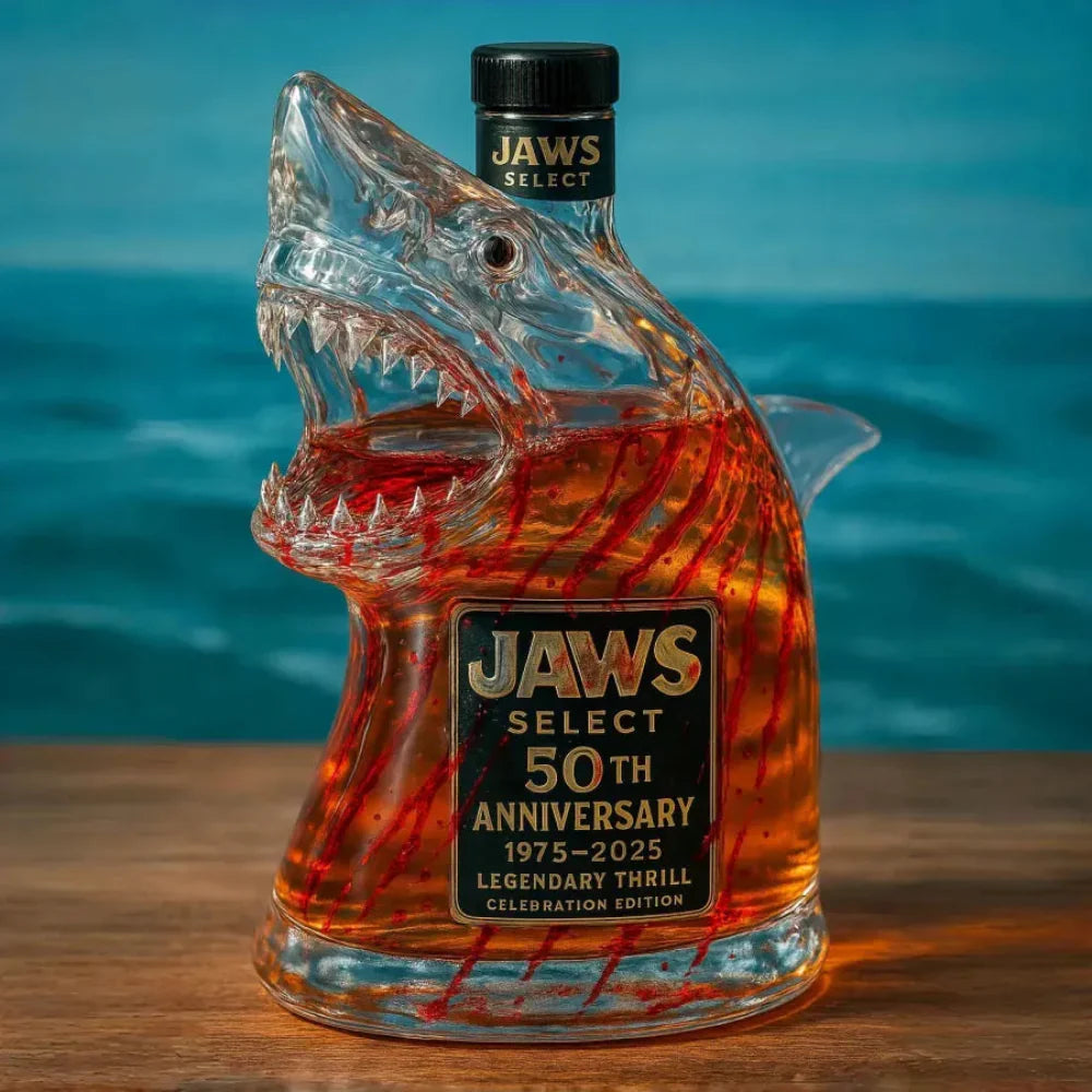 Shark Whiskey Decanter | Decorative Glass Bar Display-Whiskey Decanter-Homefinn