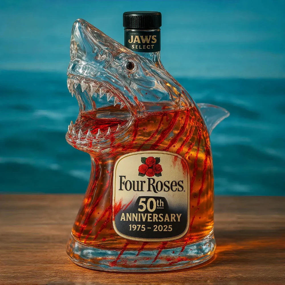 Shark Whiskey Decanter | Decorative Glass Bar Display-Whiskey Decanter-Homefinn