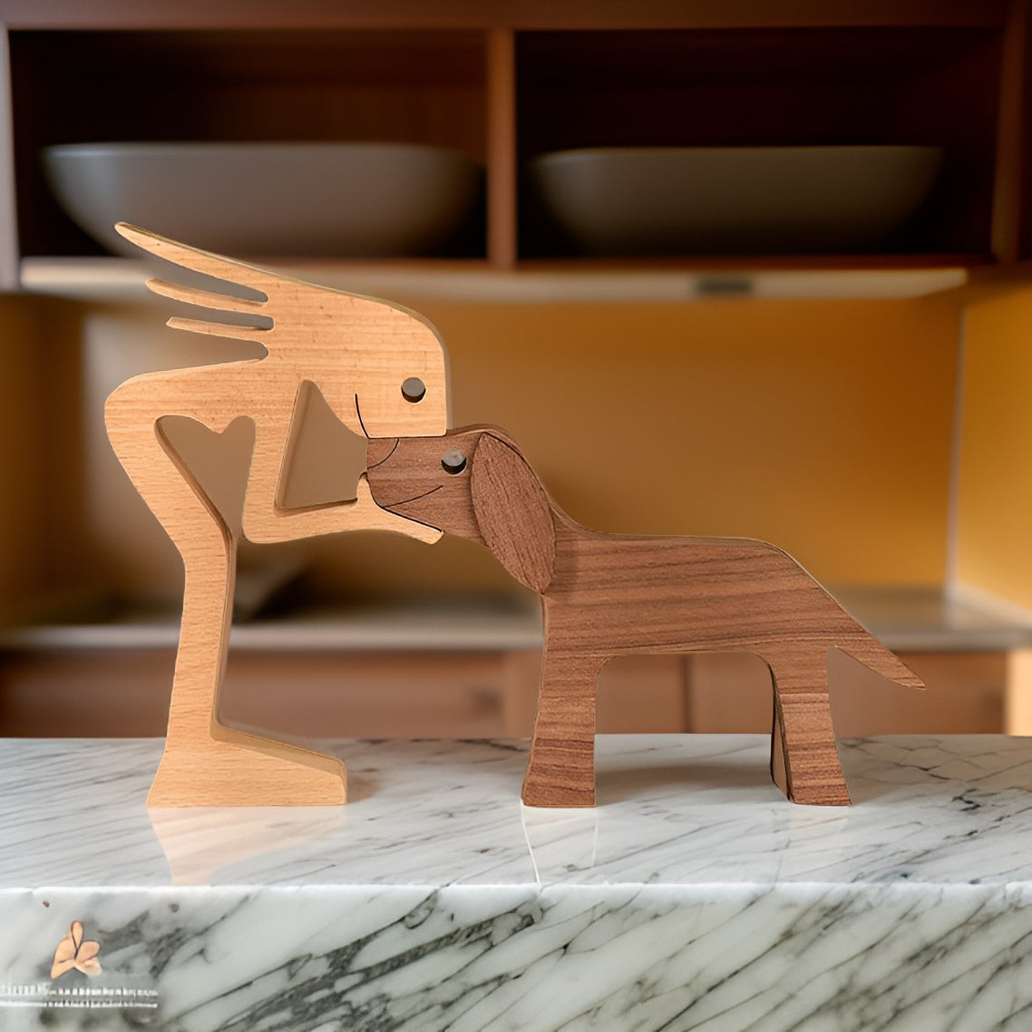 Dog Ornament | Wooden Dog Lover Gift-Figurine-Homefinn