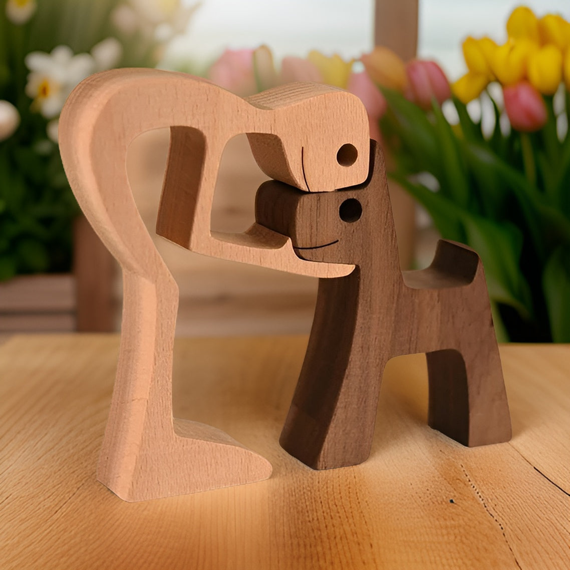 Dog Ornament | Wooden Dog Lover Gift-Figurine-Homefinn