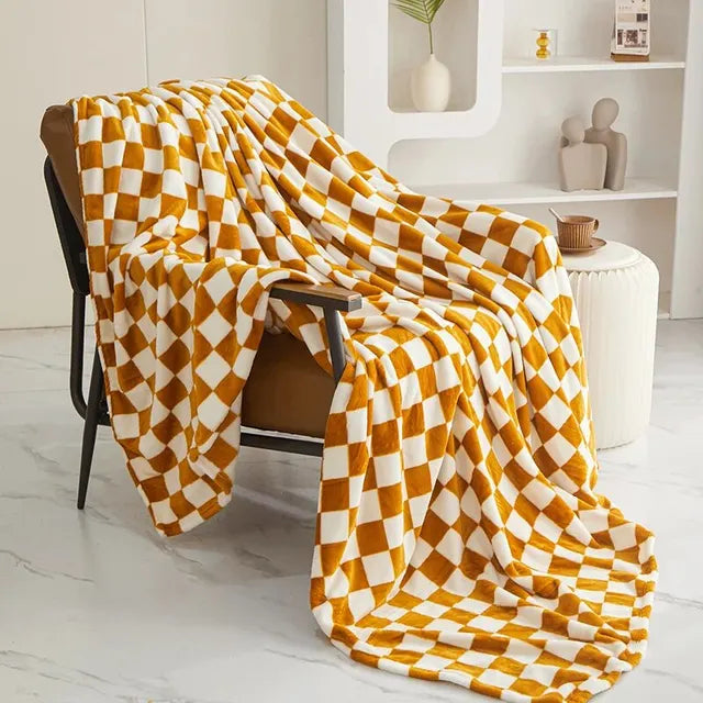 Checkered Throw | Modern Sofa Throws-Blanket-Homefinn
