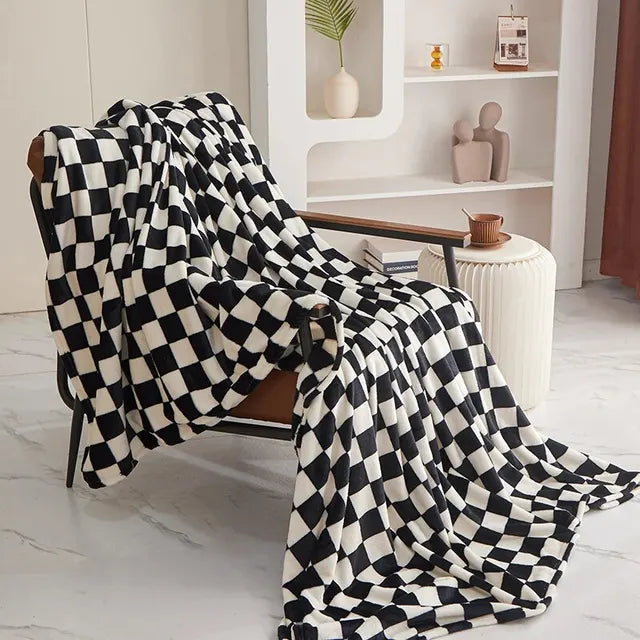 Checkered Throw | Modern Sofa Throws-Blanket-Homefinn