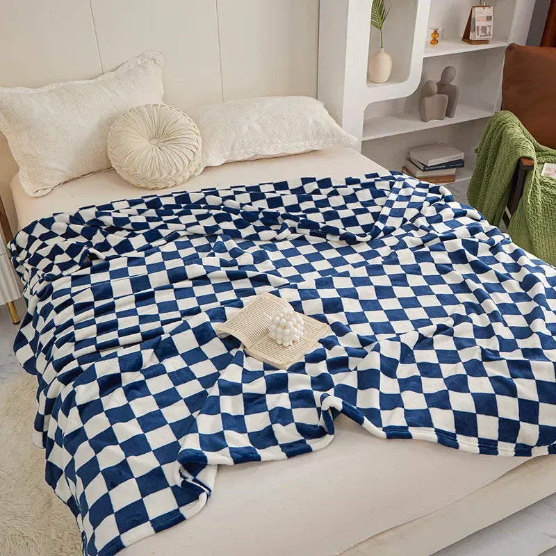 Checkered Throw | Modern Sofa Throws-Blanket-Homefinn