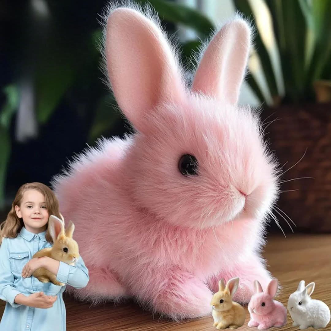 Rabbit Toy | Realistic Plush Rabbit Bouncing-Plush Toy-Homefinn