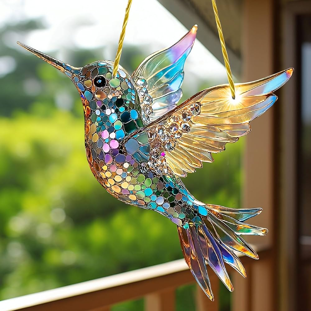Sun Catcher | Colourful Hanging Bird Decor-Suncatcher-Homefinn