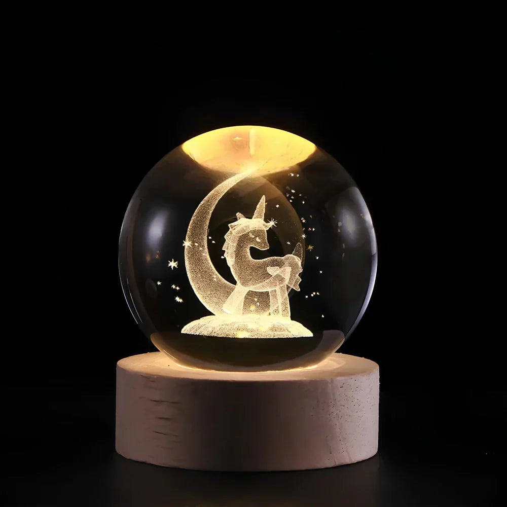 Night Light | Crystal Ball Bedside Lamp-Night Light-Homefinn