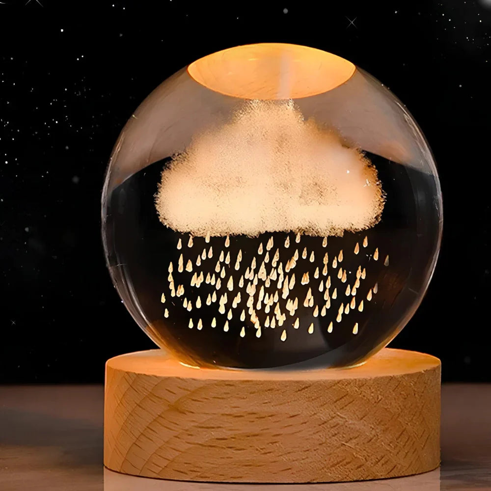 Night Light | Crystal Ball Bedside Lamp-Night Light-Homefinn