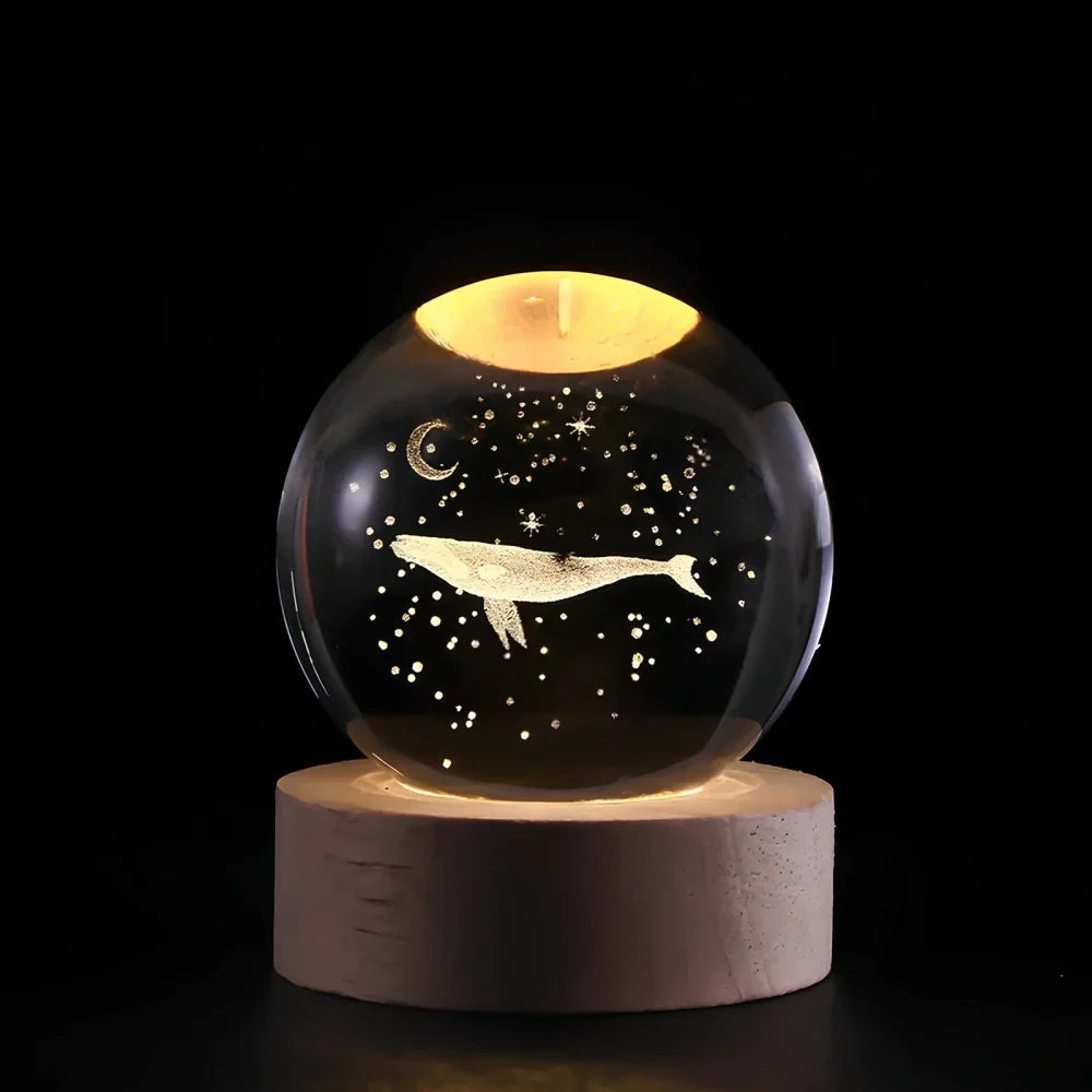 Night Light | Crystal Ball Bedside Lamp-Night Light-Homefinn