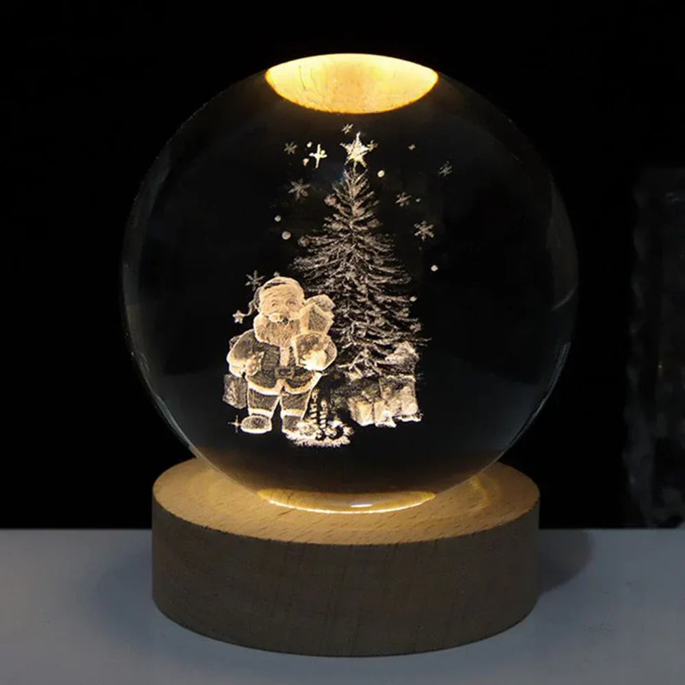 Night Light | Crystal Ball Bedside Lamp-Night Light-Homefinn