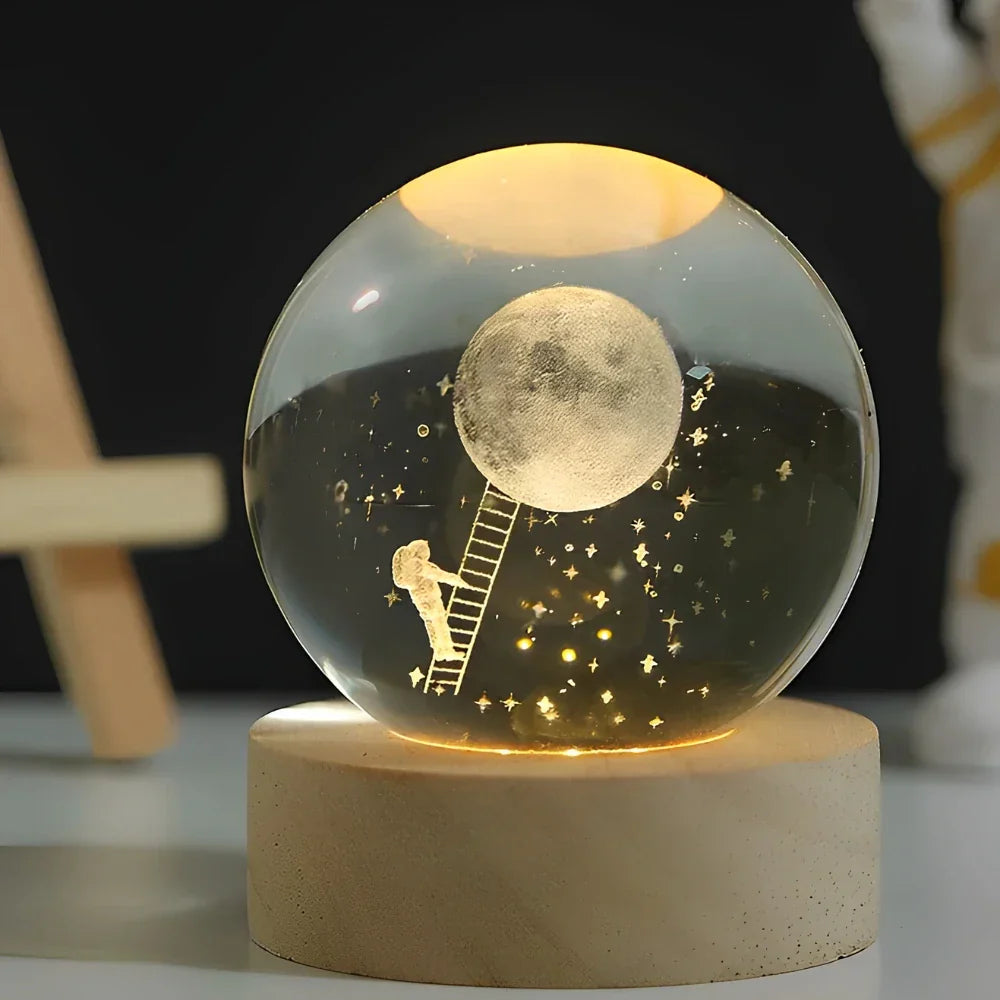 Night Light | Crystal Ball Bedside Lamp-Night Light-Homefinn