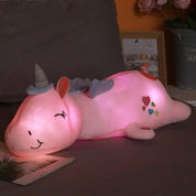Unicorn Plush Pillow | LED Sleeping Unicorn Plush-Night Light-Homefinn