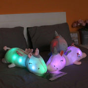 Unicorn Plush Pillow | LED Sleeping Unicorn Plush-Night Light-Homefinn