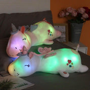 Unicorn Plush Pillow | LED Sleeping Unicorn Plush-Night Light-Homefinn