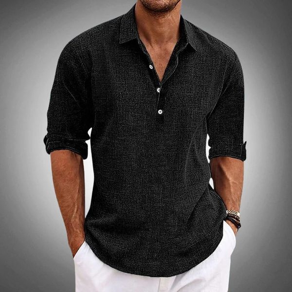 Men's Solid Casual Shirt | Button Placket Long Sleeves Everyday Wear-Men Shirt-Homefinn