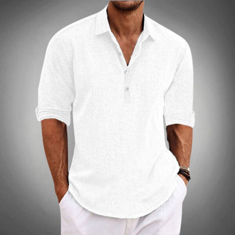 Men's Solid Casual Shirt | Button Placket Long Sleeves Everyday Wear-Men Shirt-Homefinn