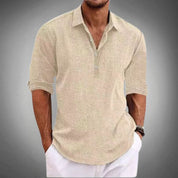 Men's Solid Casual Shirt | Button Placket Long Sleeves Everyday Wear-Men Shirt-Homefinn