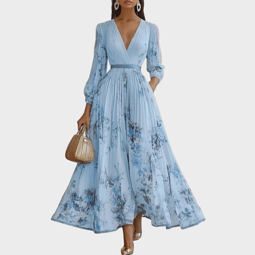 Floral Womens Dress | Wedding Guest Gown-Women Dress-Homefinn