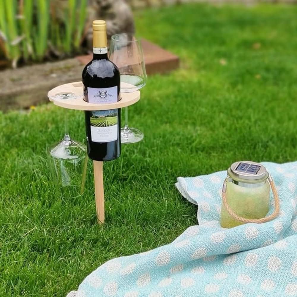 Picnic Table | Outdoor Wine Holder Stand-Table-Homefinn
