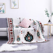 Sofa Blanket | Patterned Boho Blanket-Blanket-Homefinn