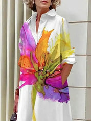 Women Summer Dress | Shirt Dress-Summer Dresses-Homefinn