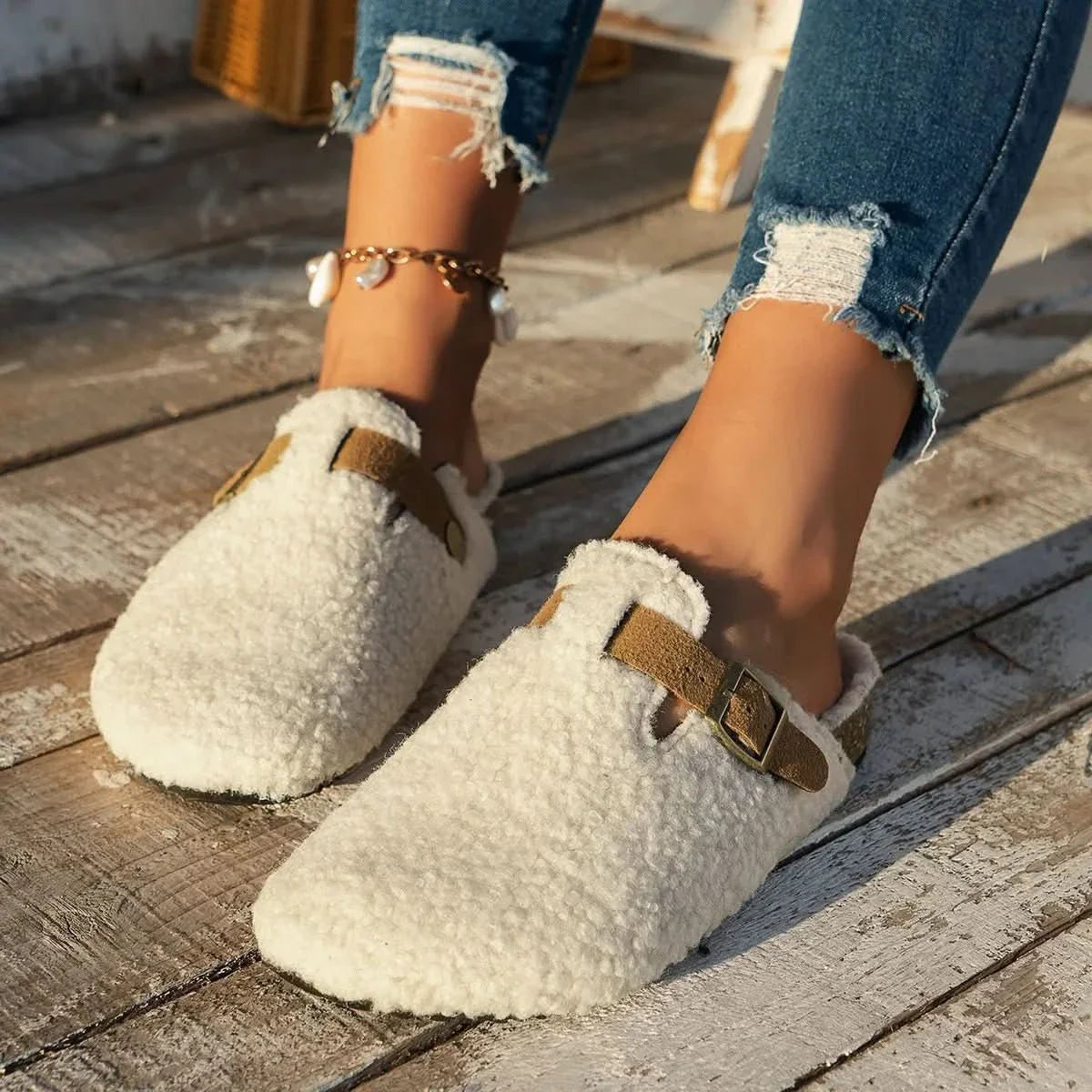 Women Comfortable Shoes | Lined Crocs-Women Shoes-Homefinn