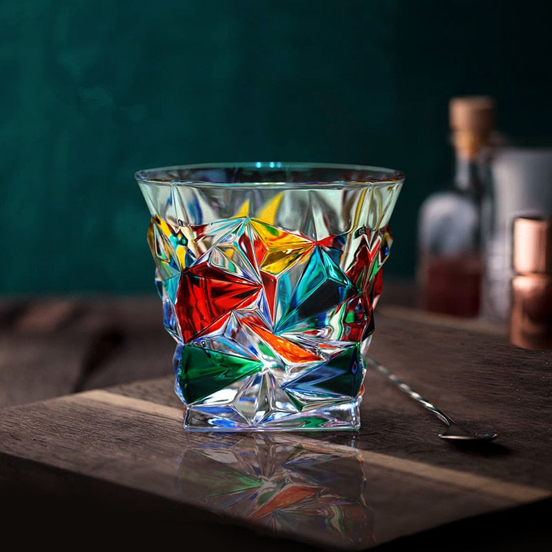 Confetti Glassware | Mosaic Cocktail Glass-Glass-Homefinn