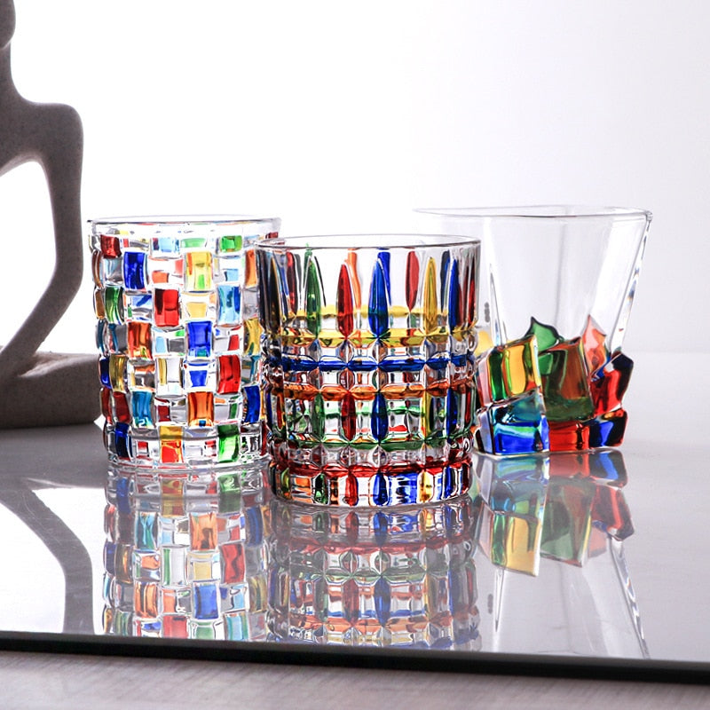 Confetti Glassware | Mosaic Cocktail Glass-Glass-Homefinn