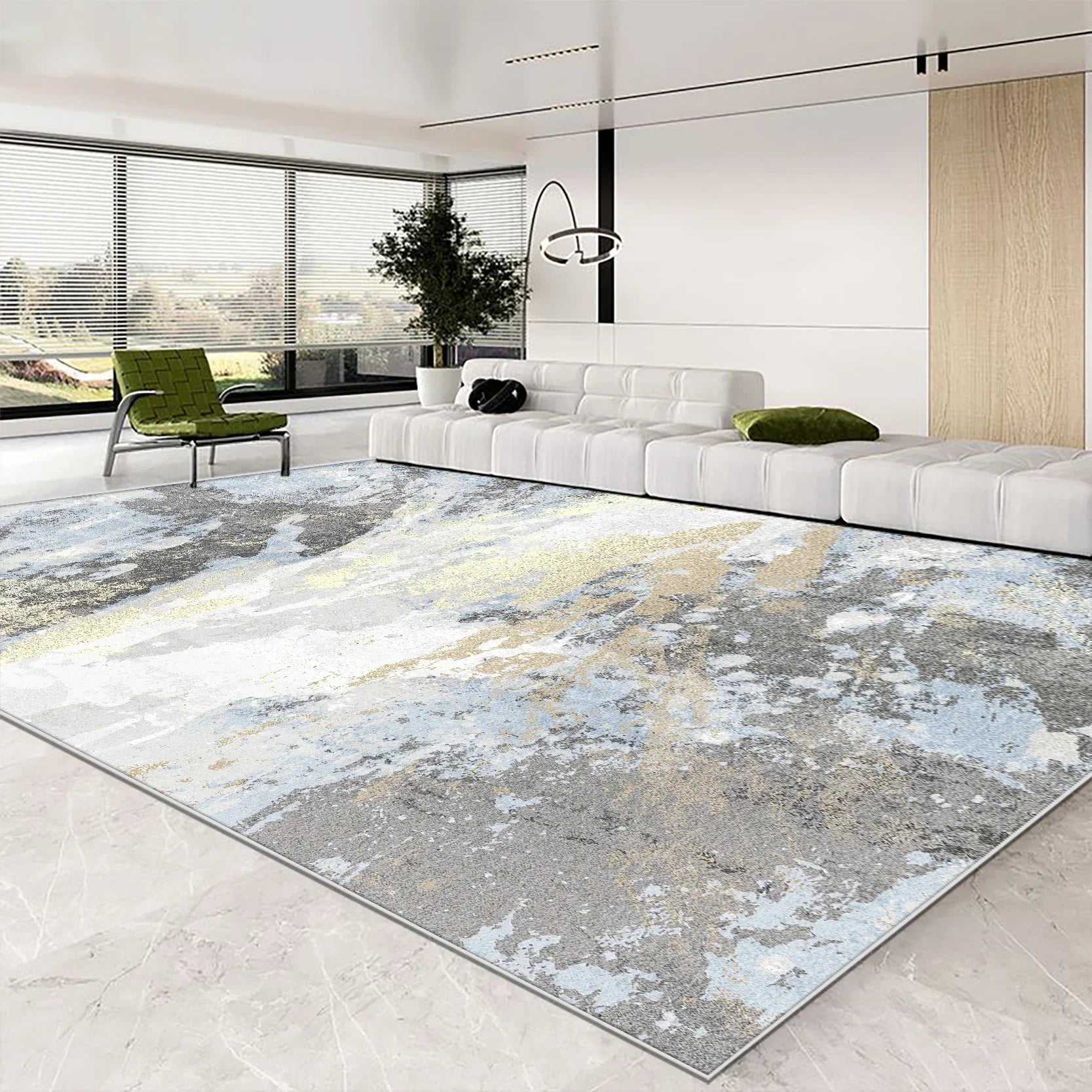 Large Living Room Rug | Modern Big Carpet-Carpet-Homefinn