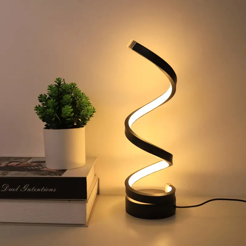 Spiral LED Table Lamp | Modern Table Lamp-Table Lamp-Homefinn